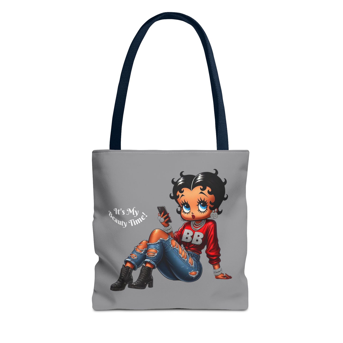 Tote Bag Grey Betty Boop Chillin - Stylish Carryall, Chic Handbag, Fun Everyday Purse