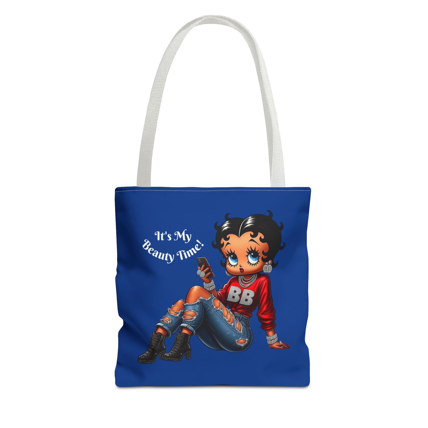 Tote Bag Blue Betty Boop Chilling - Stylish Carryall, Chic Handbag, Cute Shoulder Purse, Everyday Use