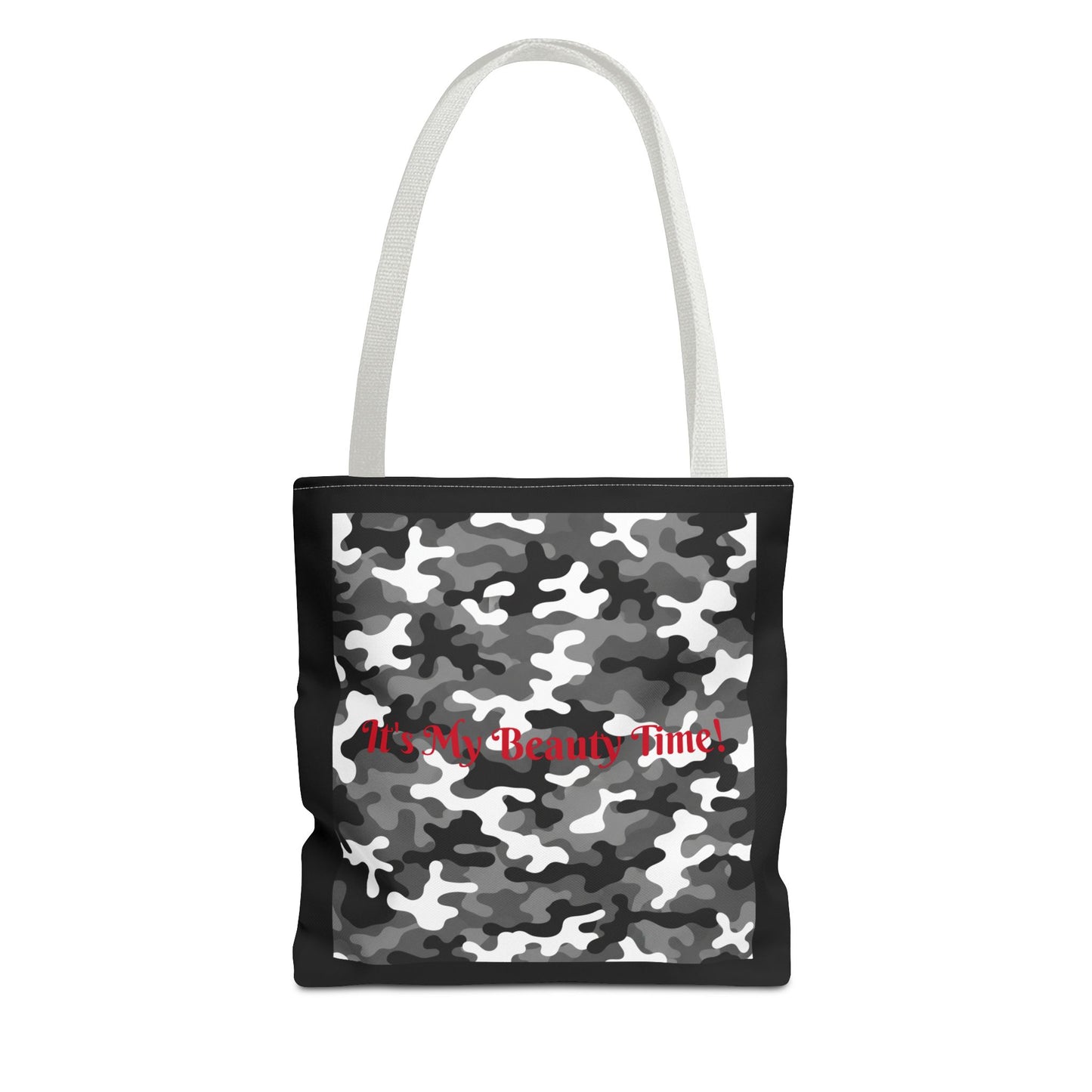 Black White Grey Camouflage Tote Bag - Stylish Carryall, Essentials Handbag, Travel Tote Bag, Gift Idea