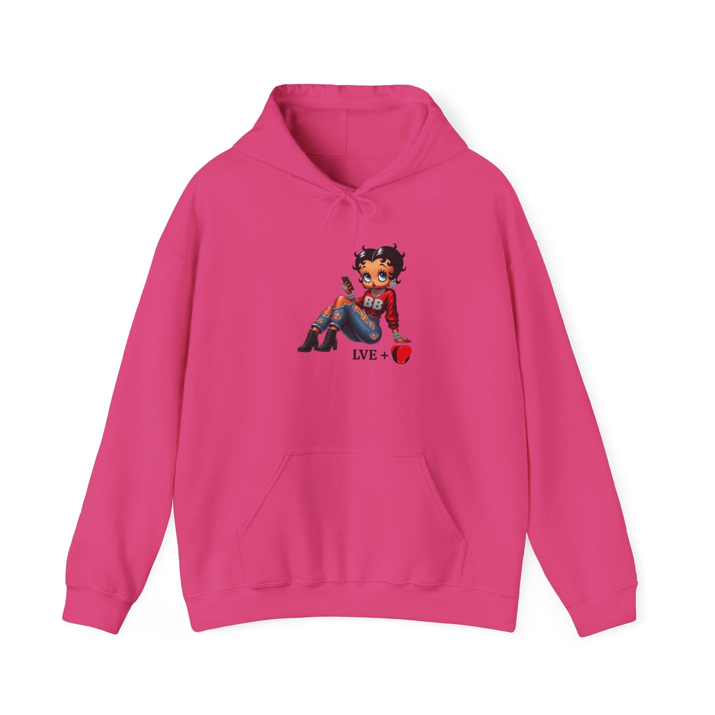 Betty Boop Chilling Hoodie - Unisex Heavy Blend Sweatshirt, Cozy Gift, Casual Everyday Wear, Fashion Statement, Self-Love Hoodie