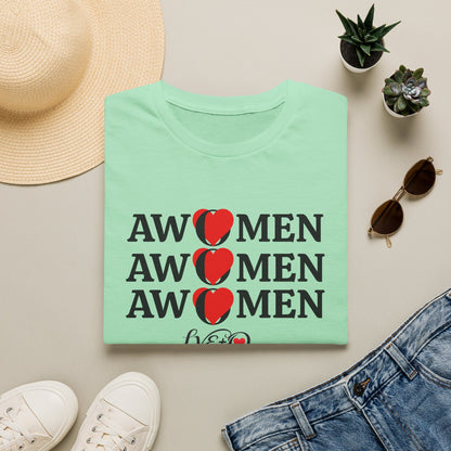 AWOMEN Unisex T-Shirt, Gender Neutral Tee, Feminist Empowerment Shirt, Women's Rights Apparel, Activist Protest Top
