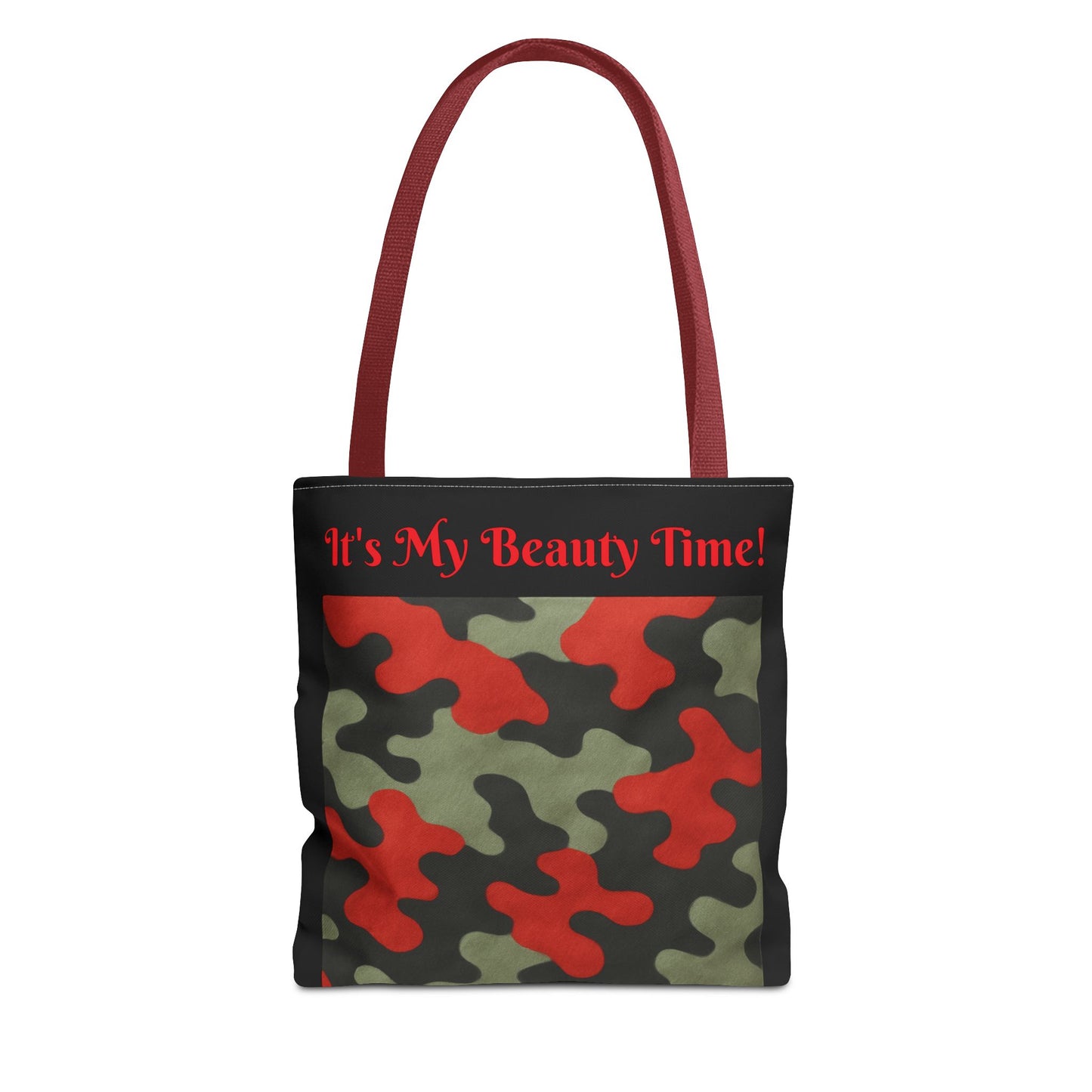 Red Camouflage Tote Bag - Stylish Carryall, Essentials Handbag, Travel Tote Bag, Gift Idea