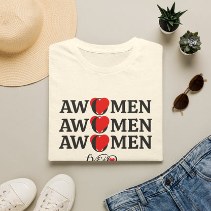 AWOMEN Unisex T-Shirt, Gender Neutral Tee, Feminist Empowerment Shirt, Women's Rights Apparel, Activist Protest Top