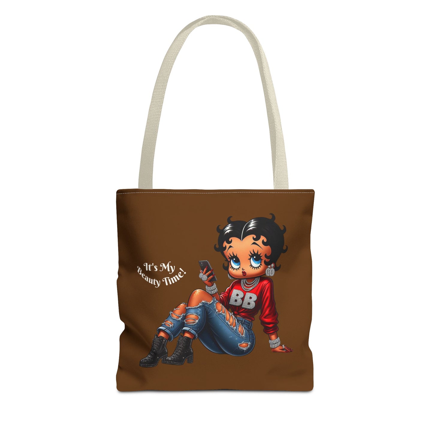 Tote Bag Brown Betty Boop Chillin - Stylish Carryall, Chic Handbag, Fun Everyday Purse