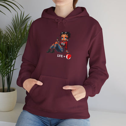 Betty Boop Chilling Hoodie - Unisex Heavy Blend Sweatshirt, Cozy Gift, Casual Everyday Wear, Fashion Statement, Self-Love Hoodie