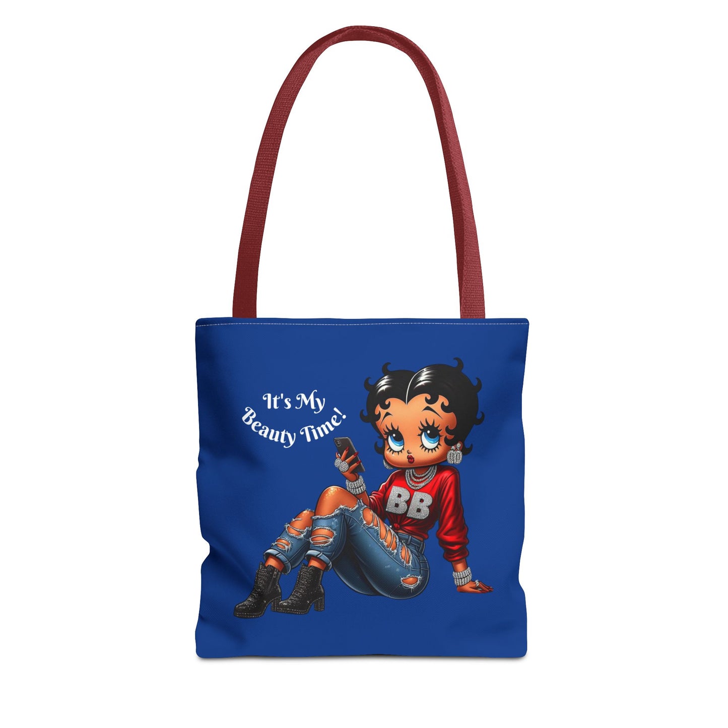 Tote Bag Blue Betty Boop Chilling - Stylish Carryall, Chic Handbag, Cute Shoulder Purse, Everyday Use