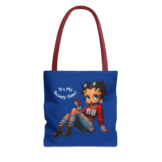 Tote Bag Blue Betty Boop Chilling - Stylish Carryall, Chic Handbag, Cute Shoulder Purse, Everyday Use