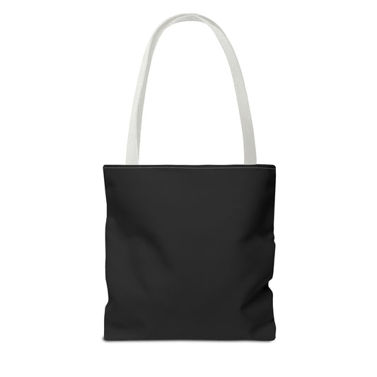 Vintage Glam Black Tote Bag — "It's My Beauty Time!", Chic Carryall, Beauty Lover Purse, Everyday Shoulder Bag