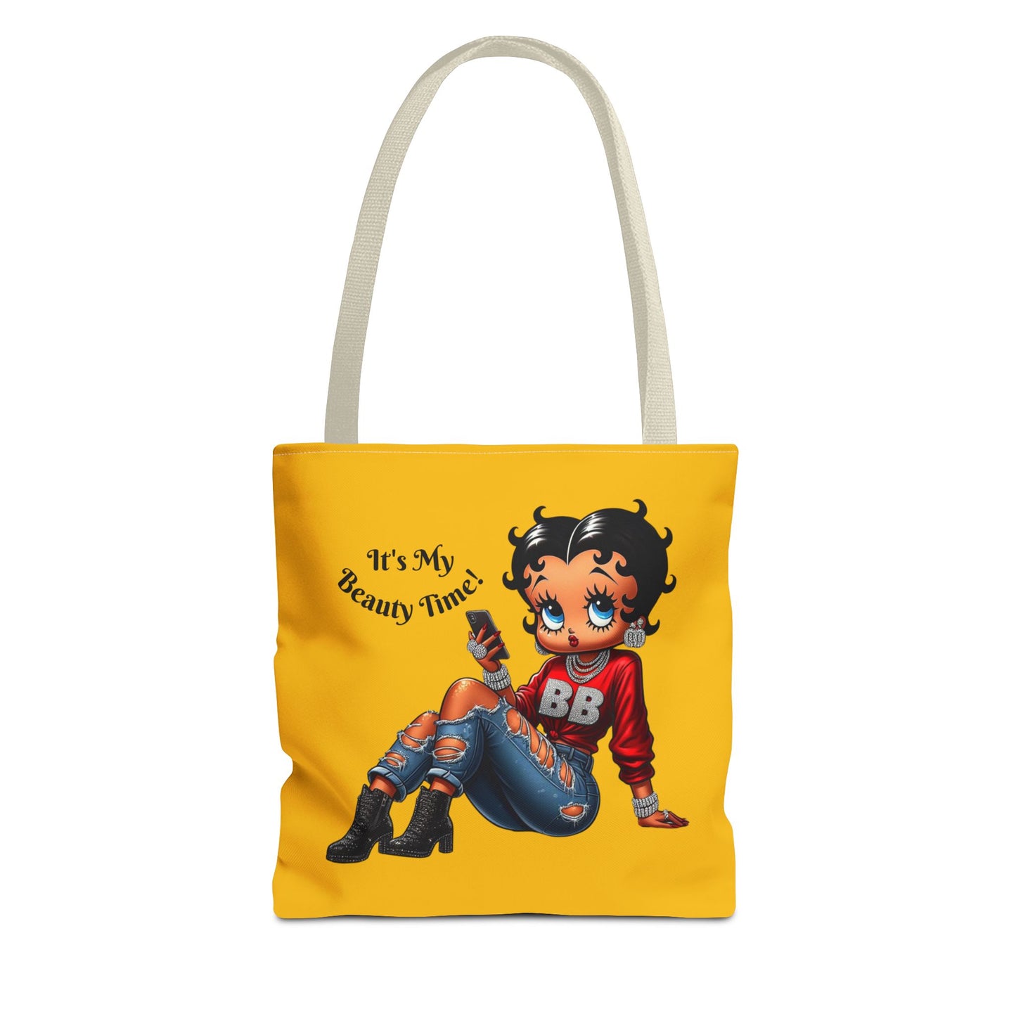 Tote Bag Yellow Betty Boop Chilling - Stylish Carryall, Chic Handbag, Cute Shoulder Purse, Everyday Use