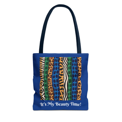 Exotic Colors Blue Tote Bag - Stylish Carryall, Chic Shoulder Purse, Everyday Handbag, Animal Prints
