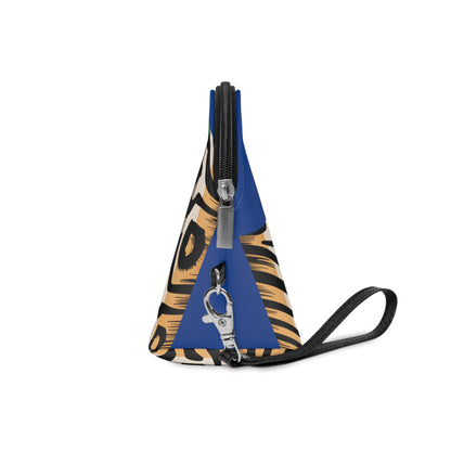 Exotic Colors Blue Makeup Bag - Small Cosmetics Bag, Cheetah Zebra Leopard Case, Safari Animal Lover Gift, Toiletry Bag,