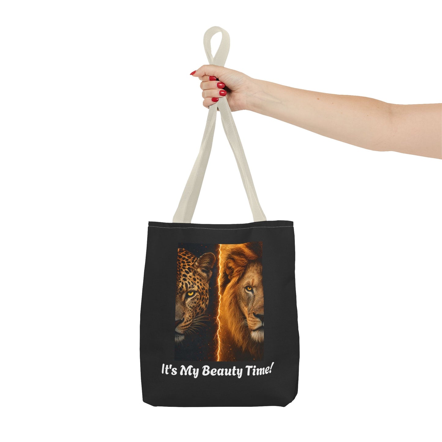 Lion & Leopard Tote Bag — Majestic Wildlife Portrait Tote, Chic Carryall, Shoulder Handbag, Everyday Purse