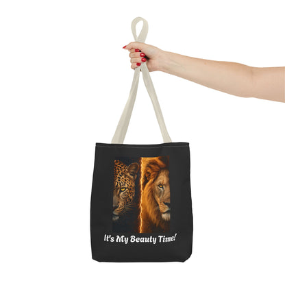 Lion & Leopard Tote Bag — Majestic Wildlife Portrait Tote, Chic Carryall, Shoulder Handbag, Everyday Purse