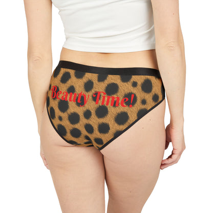 Cheetah Spots Women's Bikini Briefs — Animal Print Cotton-Blend Underwear, Women's Underwear, Sexy Panties