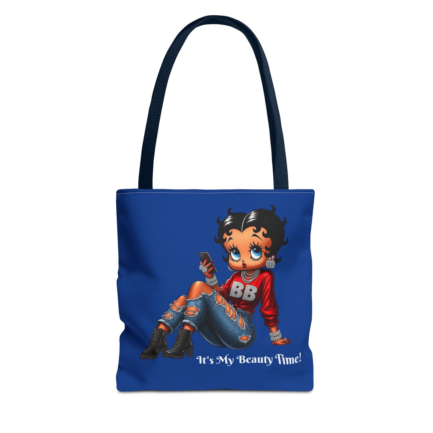 Tote Bag Blue Betty Boop Chilling - Stylish Carryall, Chic Handbag, Cute Shoulder Purse