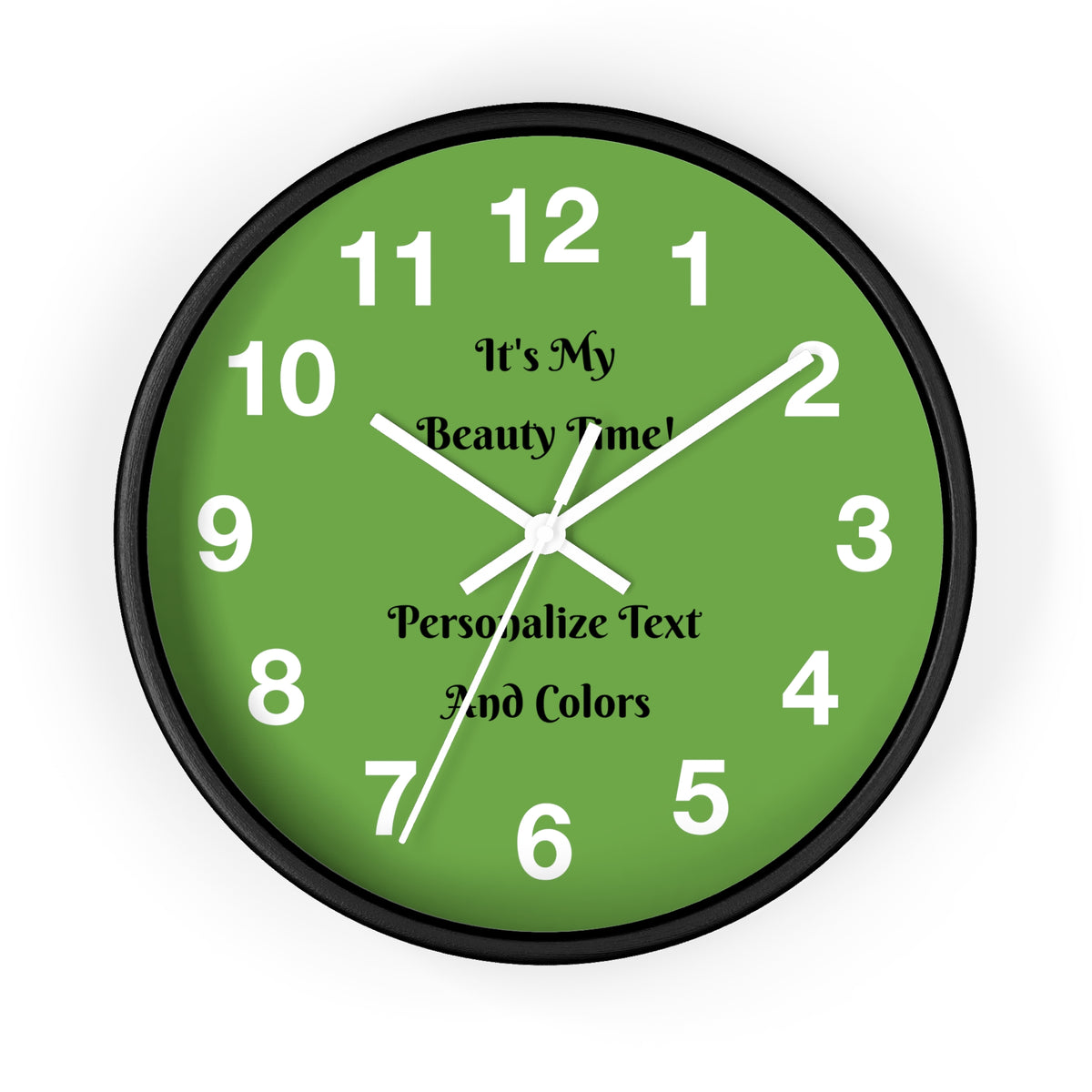 Personalize Wall Clock – It's My Beauty Time!, Bathroom Vanity Décor, Salon Spa Wall Clock, Beauty Lovers