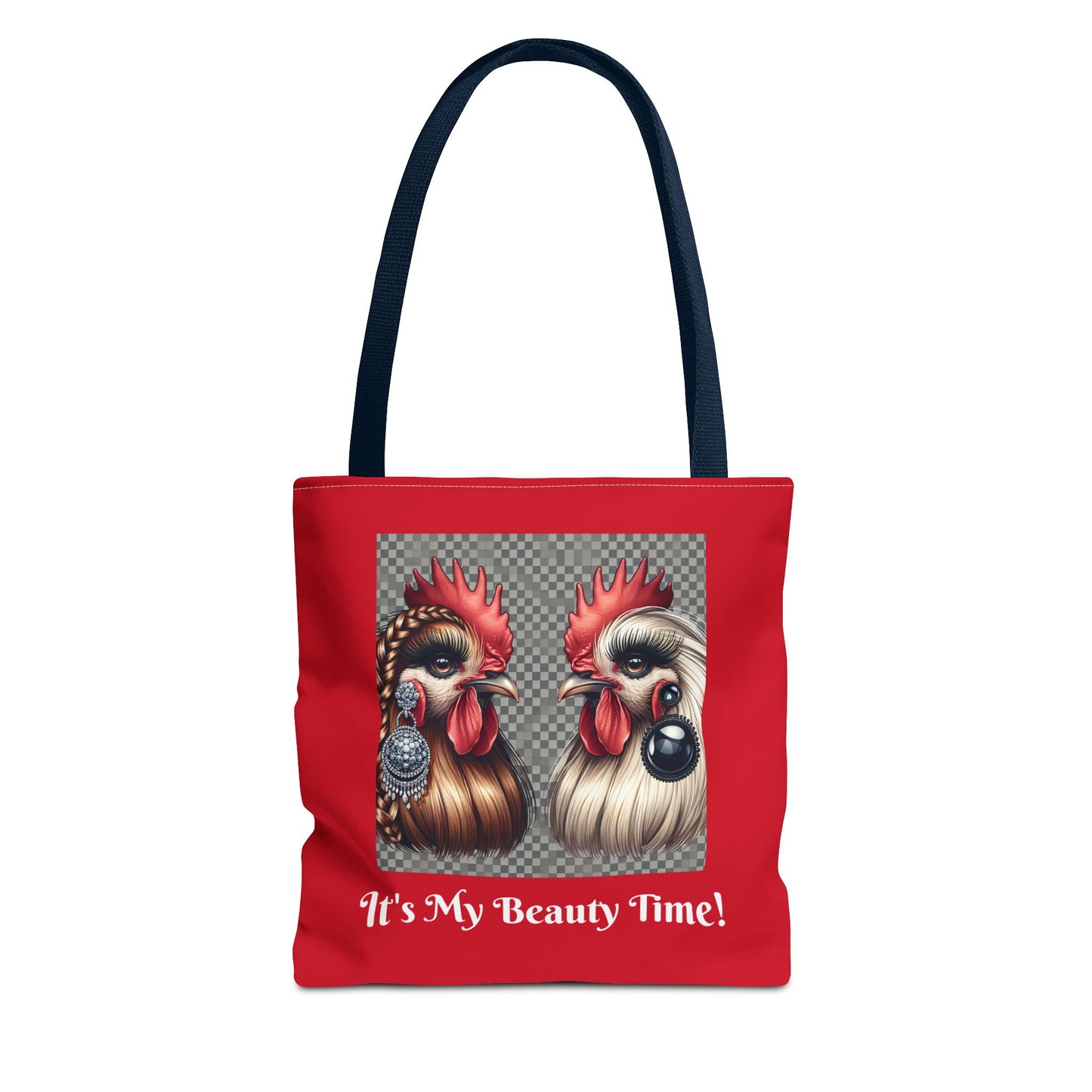 Chicks Chat Red Tote Bag - Farmhouse Style Chic Shopping Tote, Reusable Shoulder Bag, Cute Hen Lover Tote, Farmers Market