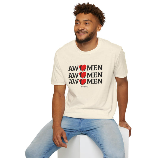 AWOMEN Unisex T-Shirt, Gender Neutral Tee, Feminist Empowerment Shirt, Women's Rights Apparel, Activist Protest Top