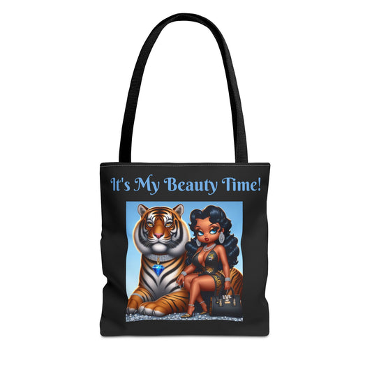 Betty Boop and Tiger Tote Bag - Stylish Shopping Bag, Fashionable Carryall, Cute Shoulder Tote, Unique Handbag, Trendy Reusable Grocery