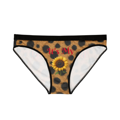 Cheetah Spots Women's Bikini Briefs — Animal Print Cotton-Blend Underwear, Women's Underwear, Sexy Panties