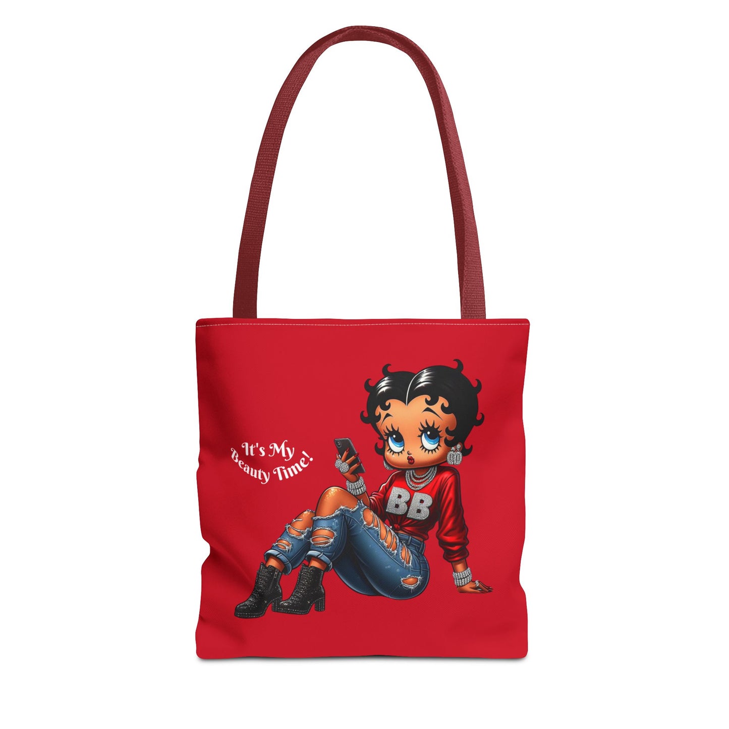 Tote Bag Red Betty Boop Chillin - Stylish Carryall, Chic Handbag, Fun Everyday Purse