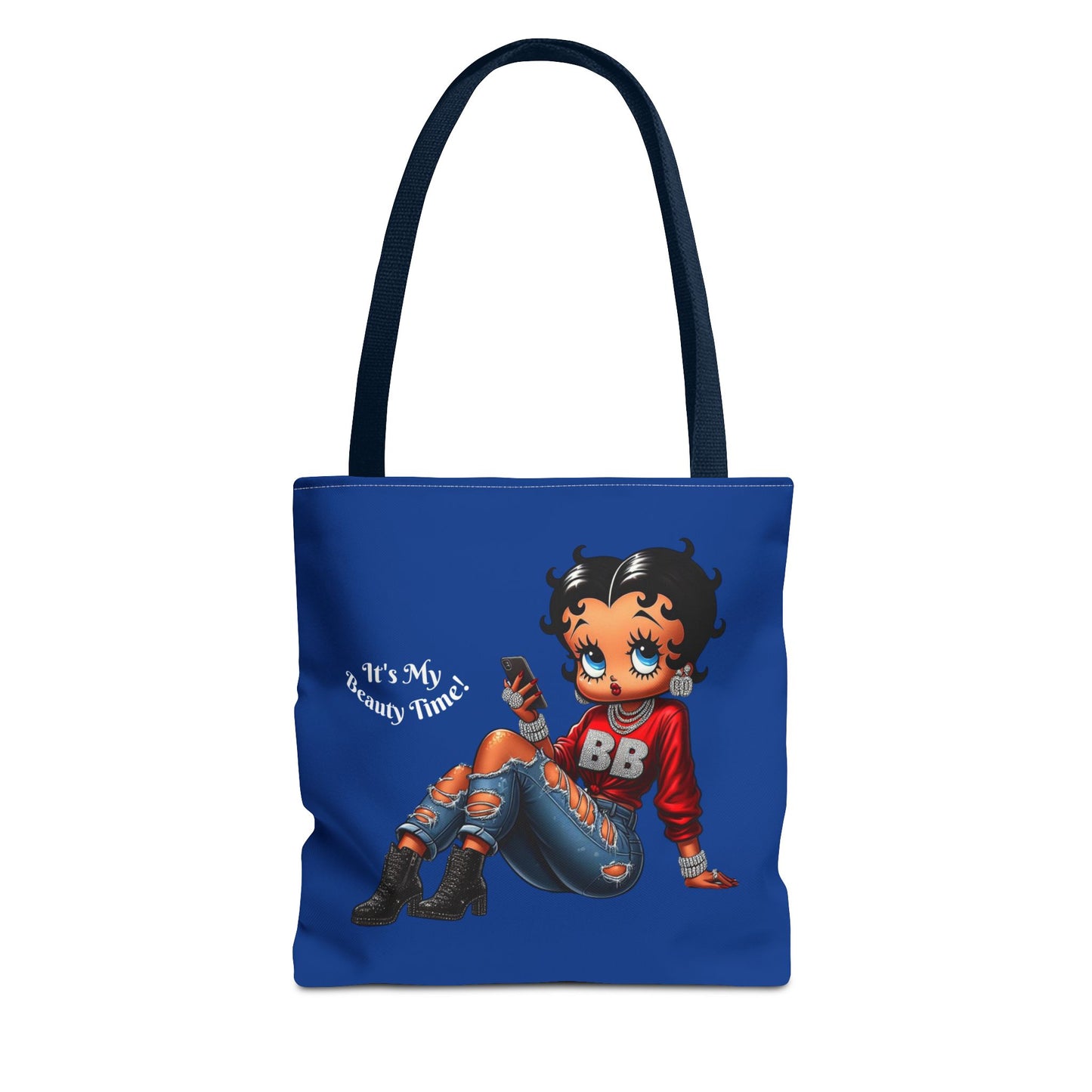 Tote Bag Blue Betty Boop Chillin - Stylish Carryall, Chic Handbag, Fun Everyday Purse
