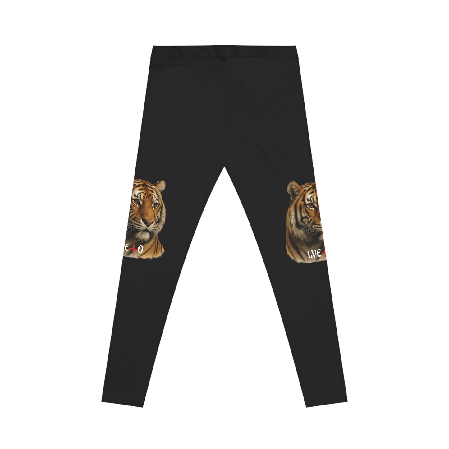 Black Leggings - Stylish Tiger Print | Confidence Boosting Fashion, Graphic Casual Wear, Gift for Her, Everyday Comfort