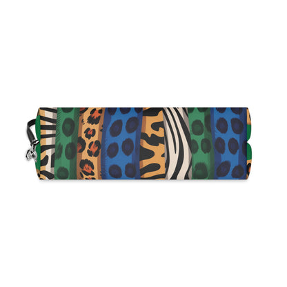 Exotic Colors Green Makeup Bag, Small Cosmetics Bag, Cheetah Zebra Leopard Case, Safari Animal Lover Gift, Toiletry Bag,