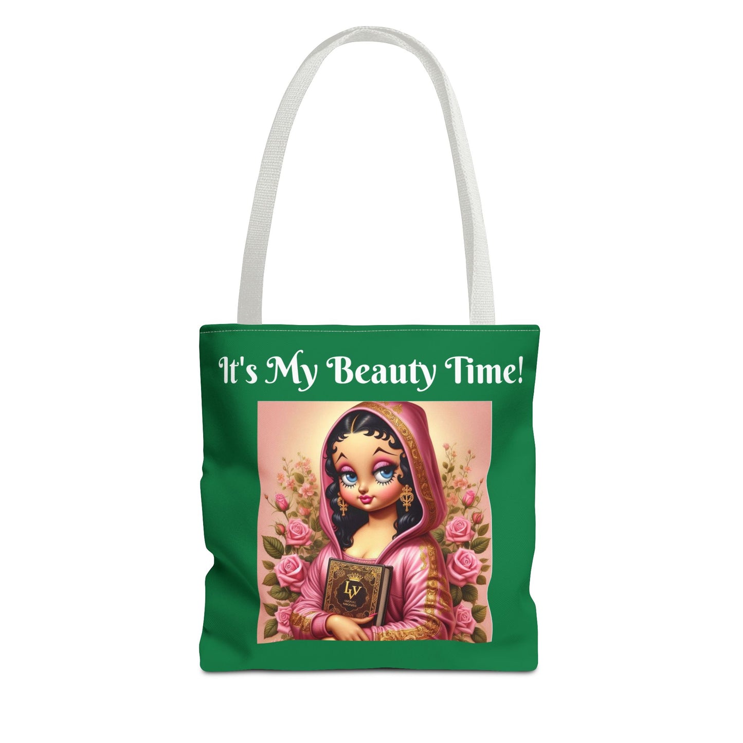 Betty Boop Mona Reads Tote Bag - Retro Cartoon Character Shoulder Bag - Fun Feminine Purse - Carryall Handbag - Essentials Tote Bag - Overnight Weekend Bag