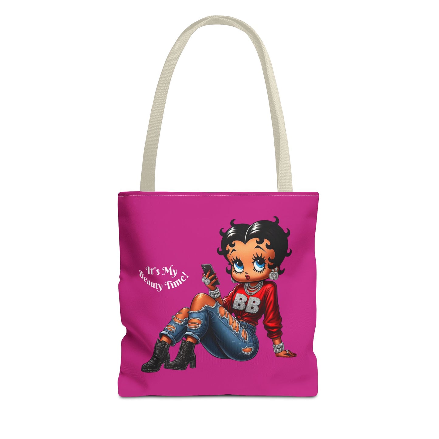 Tote Bag Pink Betty Boop Chillin - Stylish Carryall, Chic Handbag, Fun Everyday Purse