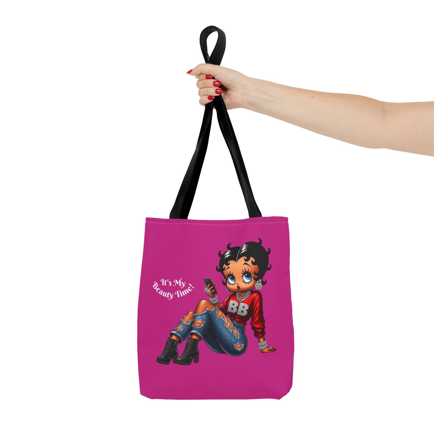 Tote Bag Pink Betty Boop Chillin - Stylish Carryall, Chic Handbag, Fun Everyday Purse