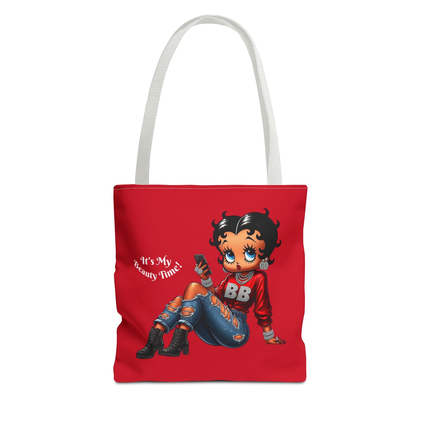 Tote Bag Red Betty Boop Chillin - Stylish Carryall, Chic Handbag, Fun Everyday Purse