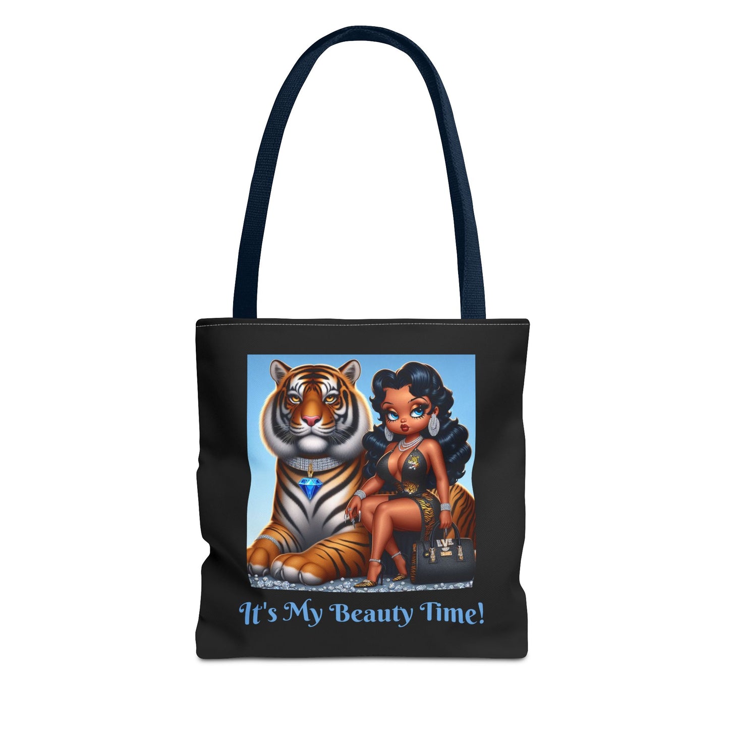 Betty Boop and Tiger Tote Bag - Chic Stylish Bag, Fashionable Carryall, Cute Shoulder Purse, Unique Handbag