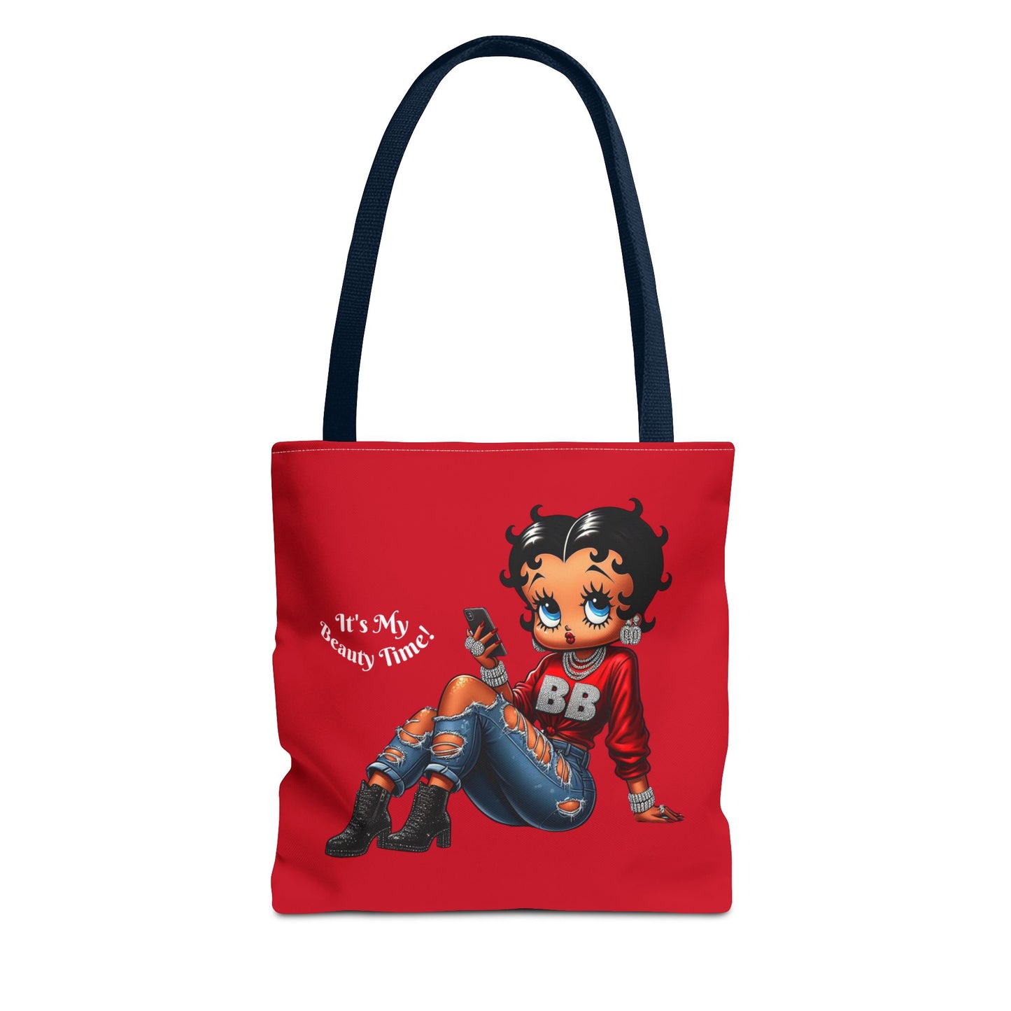 Tote Bag Red Betty Boop Chillin - Stylish Carryall, Chic Handbag, Fun Everyday Purse