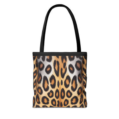Leopard Portrait Black Tote Bag - Chic Shoulder Purse, Stylish Carryall, Gift for Her, Accessories Tote Bag