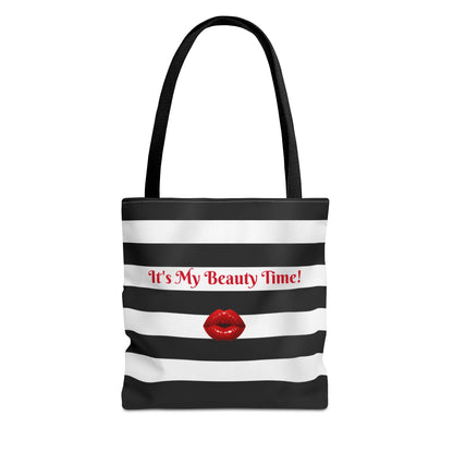 Tote Bag Striped - Stylish Carryall, Chic Purse, Essentials Handbag, Durable Shoulder Tote Bag