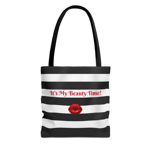 Tote Bag Striped - Stylish Carryall, Chic Purse, Essentials Handbag, Durable Shoulder Tote Bag