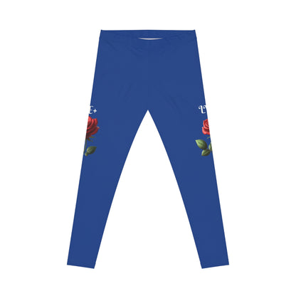 Stylish Motivational Blue Leggings | Confidence Boosting Fashion, Workout Leggings, Casual Wear, Gift for Her, Everyday Comfort