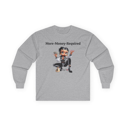 Money Betty Boop T-Shirt - Women Empowerment Tee, Political Top, Long Sleeve Unisex Shirt, Graphic Tee for Fans, Cartoon Character Tee