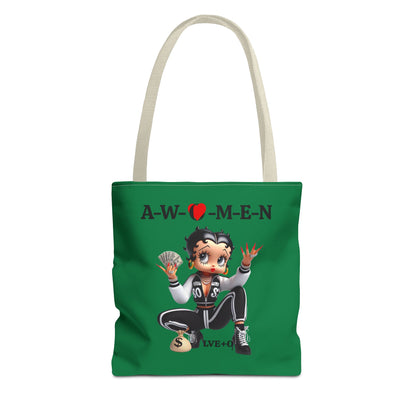 Betty Boop AWOMEN Tote Bag - Vintage Style Carryall, Women's Retro Purse, Cartoon Character Shoulder Bag, Fun Graphic Print Handbag, Unique