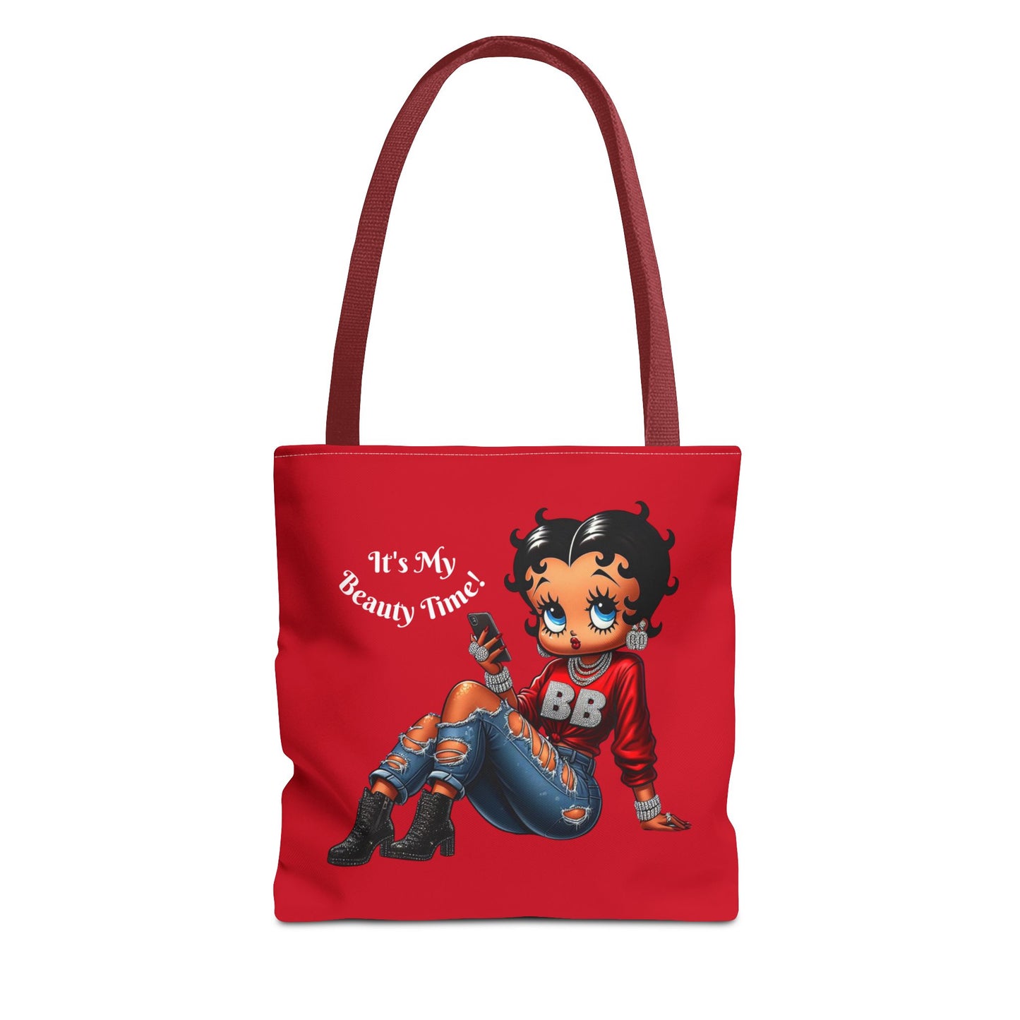 Tote Bag Red Betty Boop Chilling - Stylish Carryall, Chic Handbag, Cute Shoulder Purse, Everyday Use
