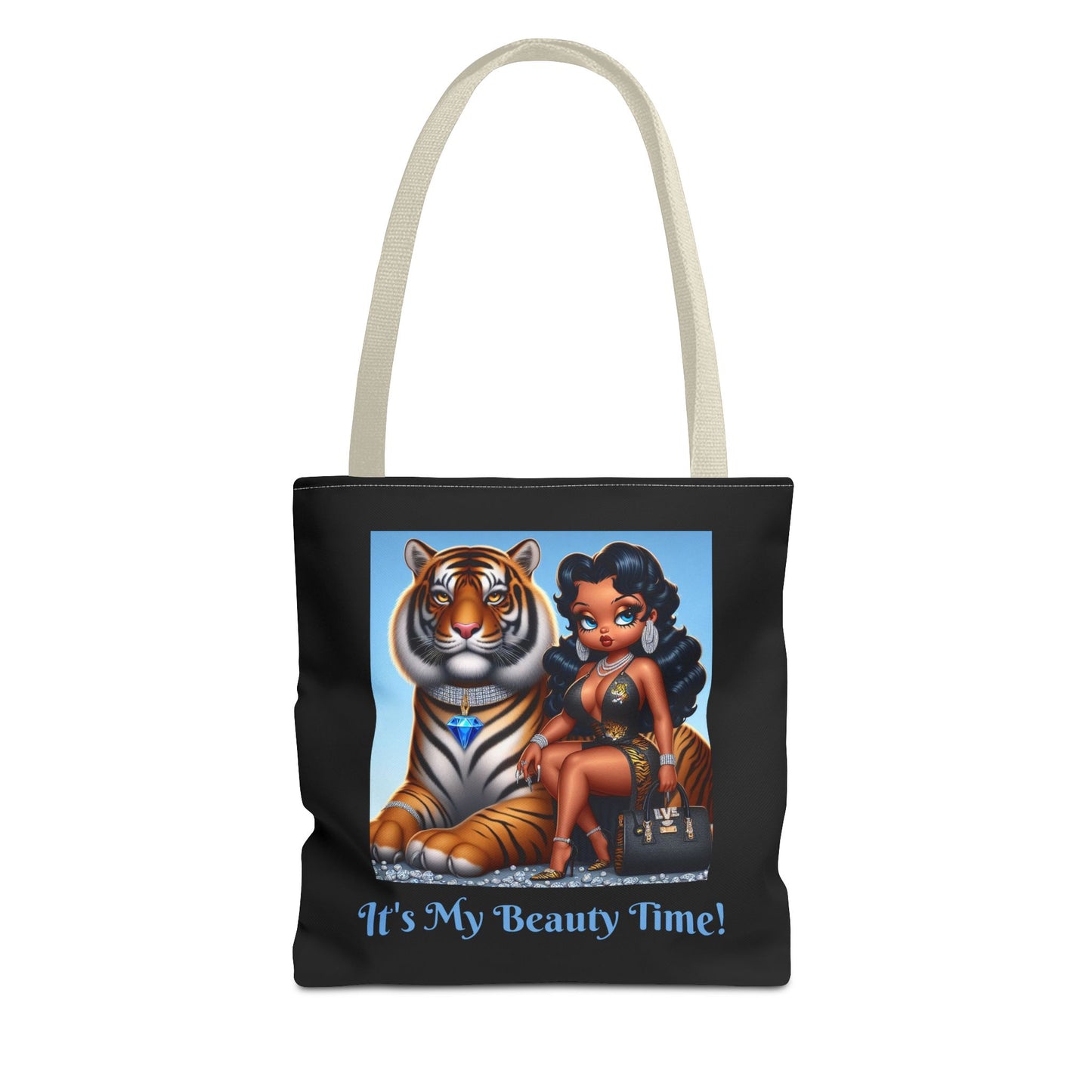 Betty Boop and Tiger Tote Bag - Chic Stylish Bag, Fashionable Carryall, Cute Shoulder Purse, Unique Handbag