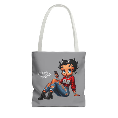 Tote Bag Grey Betty Boop Chillin - Stylish Carryall, Chic Handbag, Fun Everyday Purse