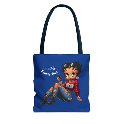 Tote Bag Blue Betty Boop Chilling - Stylish Carryall, Chic Handbag, Cute Shoulder Purse, Everyday Use