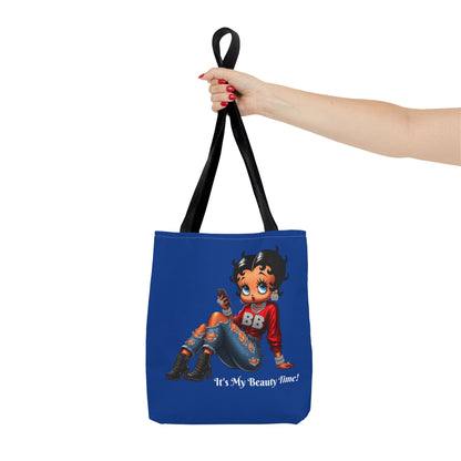 Tote Bag Blue Betty Boop Chilling - Stylish Carryall, Chic Handbag, Cute Shoulder Purse