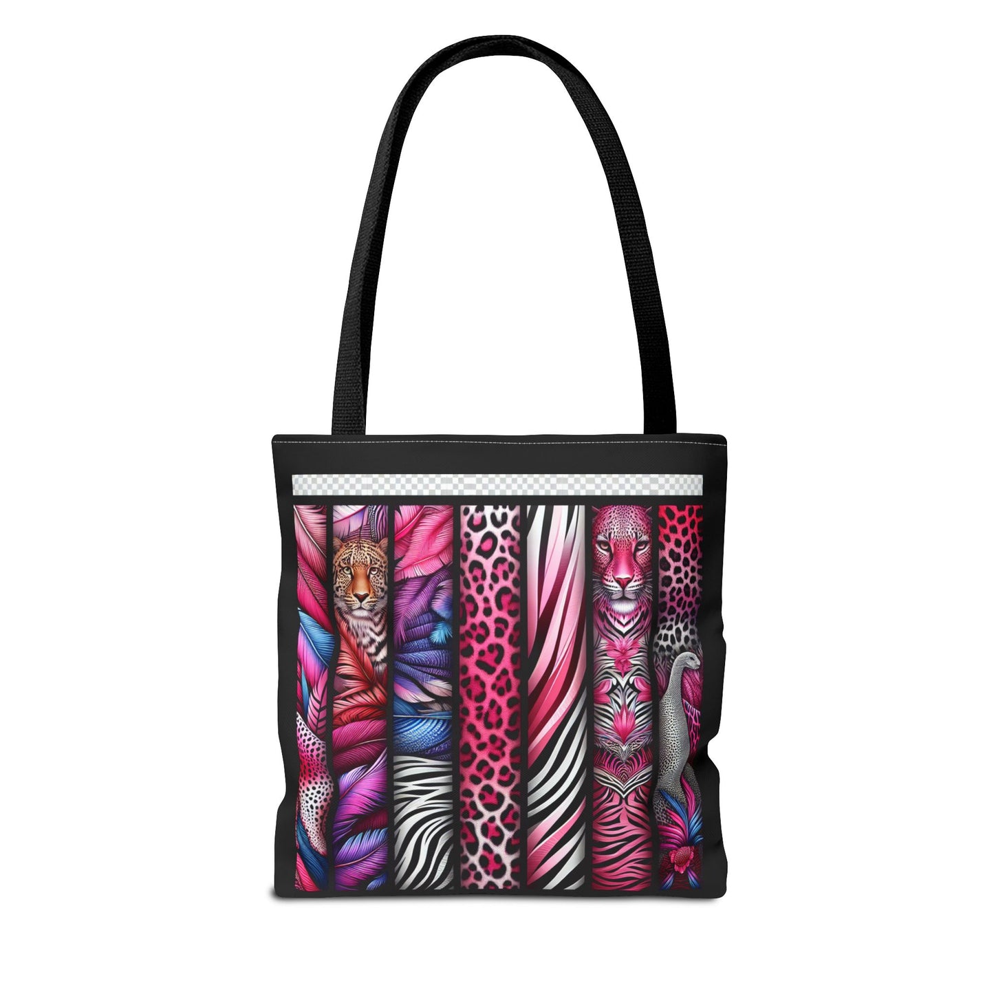 Botanical Animals Black Tote Bag - Perfect for Shopping, Travel, or Everyday Use, Gift for Safari Animal Lovers, Its My Beauty Time Design