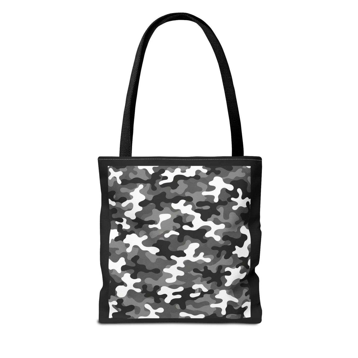 Black White Grey Camouflage Tote Bag - Stylish Carryall, Essentials Handbag, Travel Tote Bag, Gift Idea