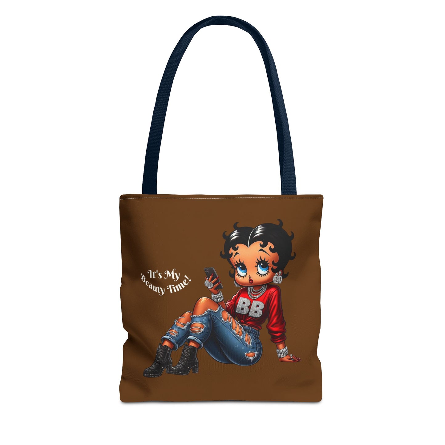 Tote Bag Brown Betty Boop Chillin - Stylish Carryall, Chic Handbag, Fun Everyday Purse