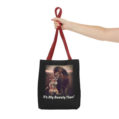 Majestic Loving Lions Tote Bag | Eco-Friendly Shoulder Bag | Unique Animal Lover Gift, Wildlife Print Carryall, Safari Purse