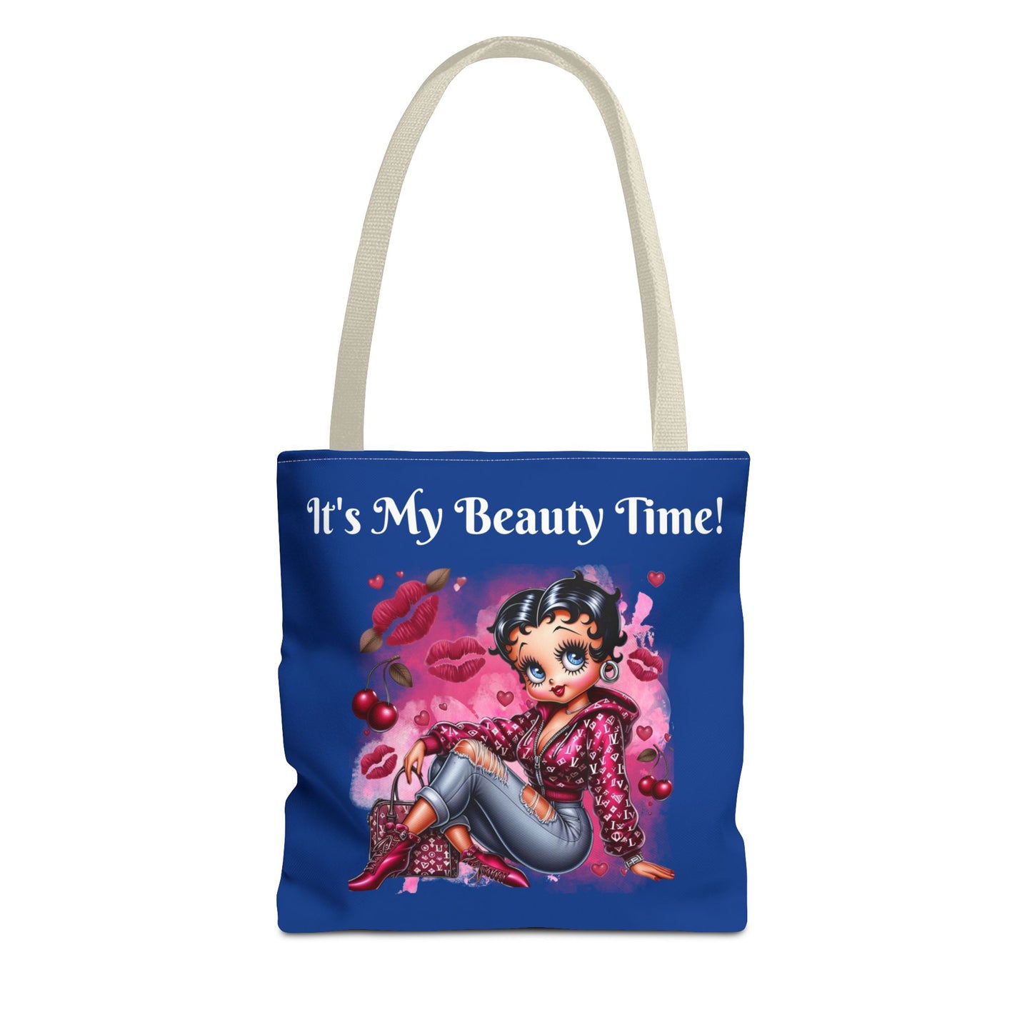 Betty Boop Kisses Tote Bag - Retro Cartoon Character Shoulder Bag - Fun Feminine Purse - Carryall Handbag - Essentials Tote Bag - Overnight Weekend Bag